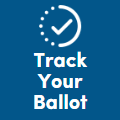 Track Your Ballot Button - Blue