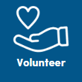 Volunteer Button - Blue