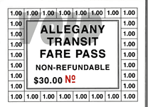 Fare Pass Punch Card Sample Image